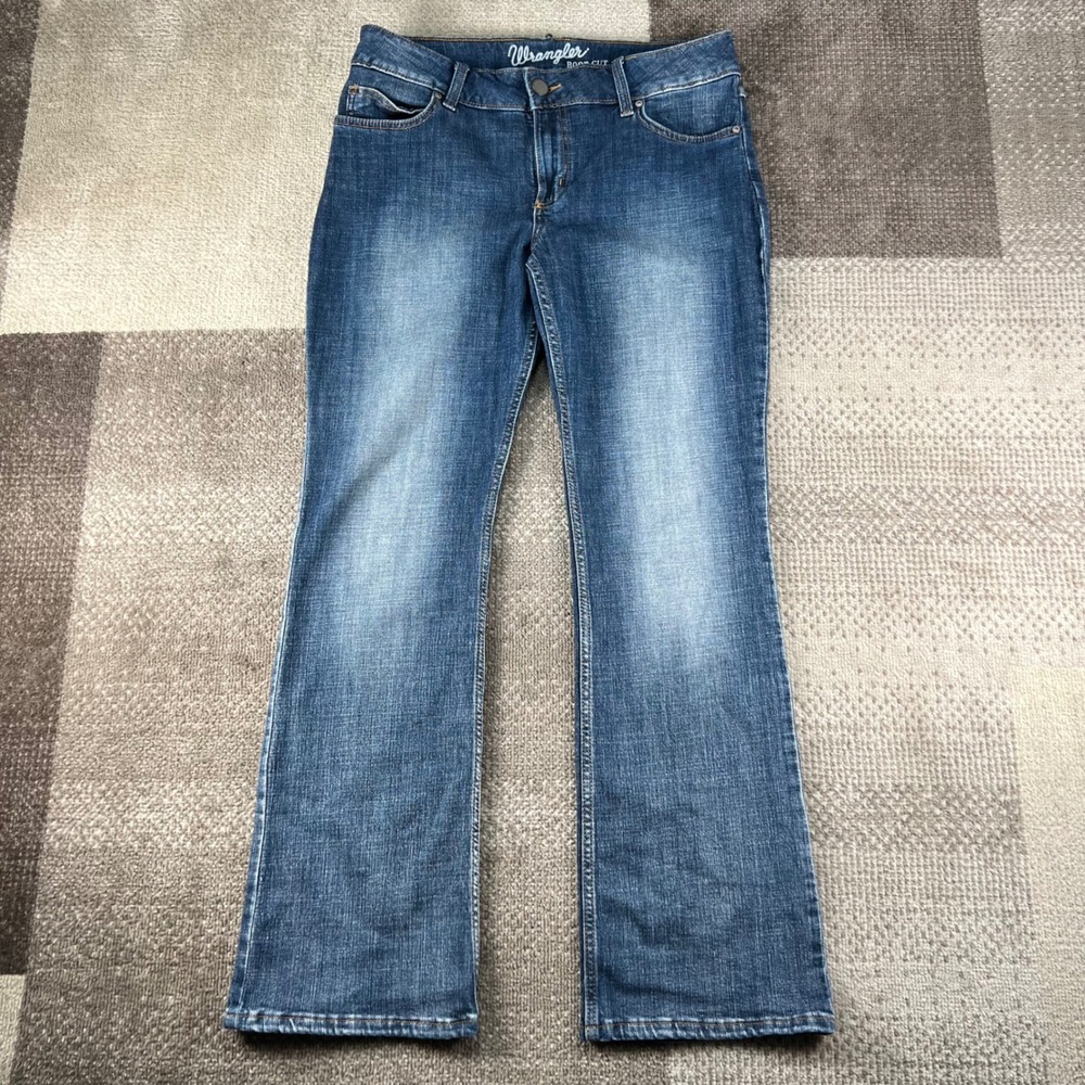 Wrangler Women Boot Cut Blue Jeans 1009MWZAH 11x32 Mid Rise Stretch Denim